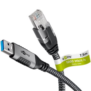 Kabel Ethernet USB-A 3.0 do RJ45, 7,5 m