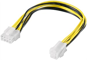 Câble Electrique/Adaptateur Electrique PC ATX12 P4 , 4 Broches vers 8 Broches