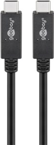 Kabel USB-C™, USB 3.2 Gen 2x2, USB-PD, 5A, 0,5 m, czarny