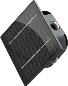 Kinkiet solarny LED Rhombus, czarny