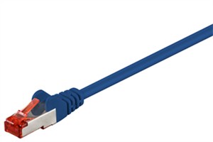 CAT 6 kabel krosowy S/FTP (PiMF), niebieski, 0,25 m