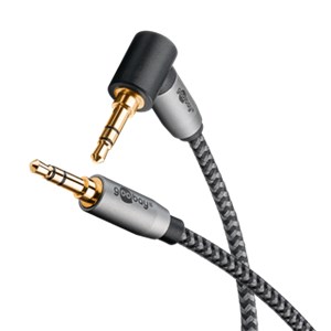 Câble de Connexion Audio AUX, 3,5 mm Stéréo, 90°, 0,5 m