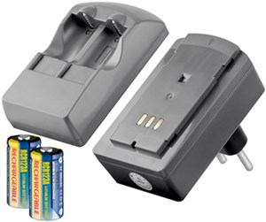 Photo Battery Charger incl. 2x RCR123 Rechargeable Batteries