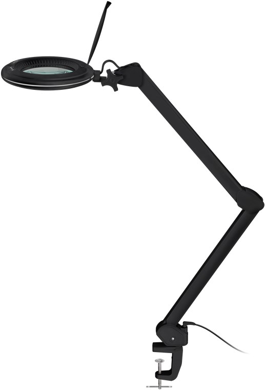  LED Magnifying Lamp with Clamp, 10 W, black 