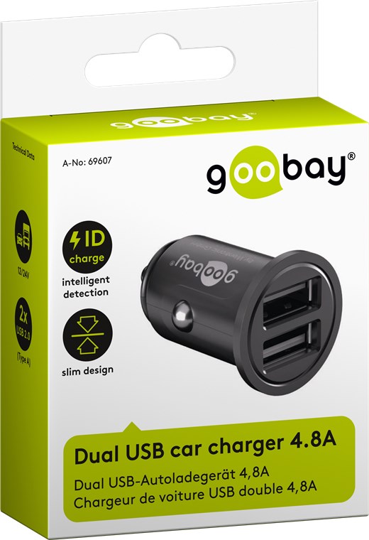 Goobay 55634 Dual USB Schnellladegerät PD Zigarettenanzünder / 30W