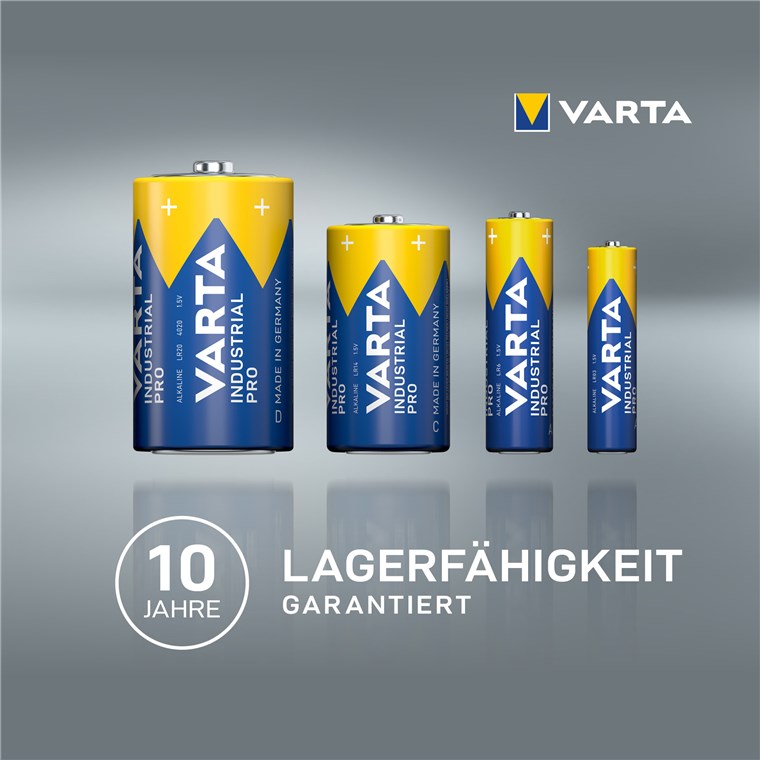 20 PCS VARTA INDUSTRIAL PRO ALKALINE LR20, D (4020)