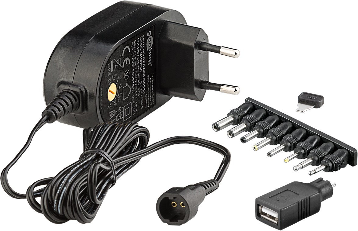 Universal Netzteil einstellbare Spannung 3V-12V mit 8 Adaptern max