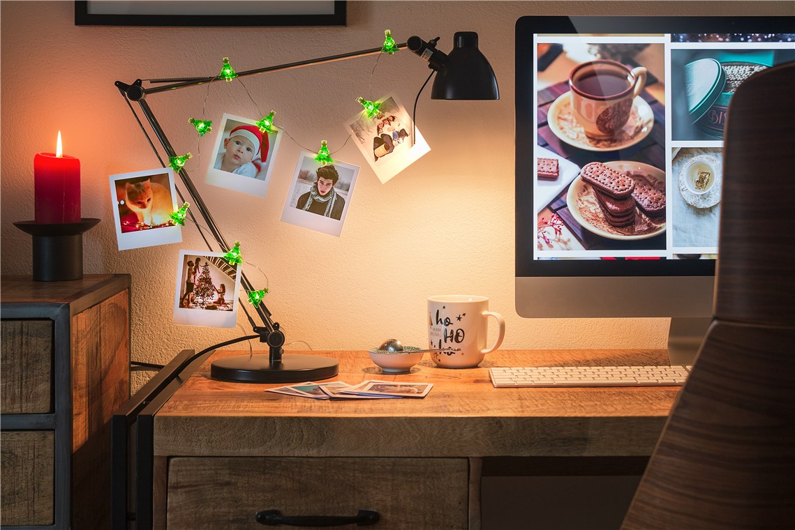 Guirlande lumineuse clip photo Goobay 10 LED Sapin de Noël