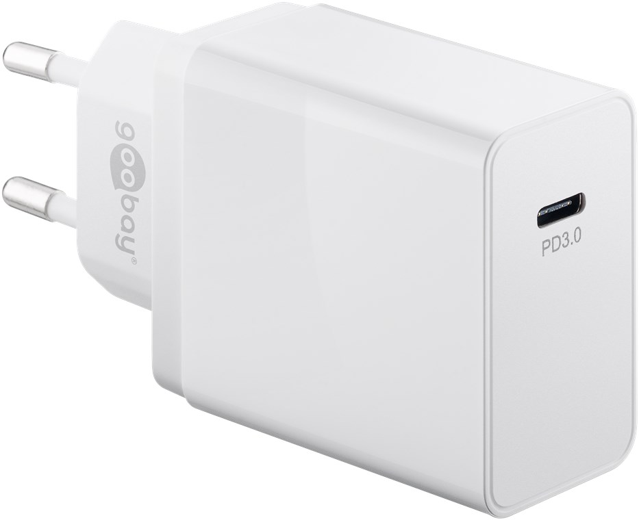 18W PD Power Delivery USB-C + 18W Qualcomm Quick Charge 3.0 Adaptive Fast  Wall Charger - White - HD Accessory