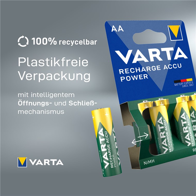 Blister 4 Piles VARTA HR6 - AA - NiMh - 1.2V - 2100mAh