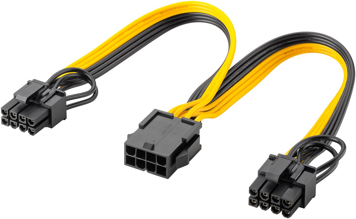 Connect the pcie power cable