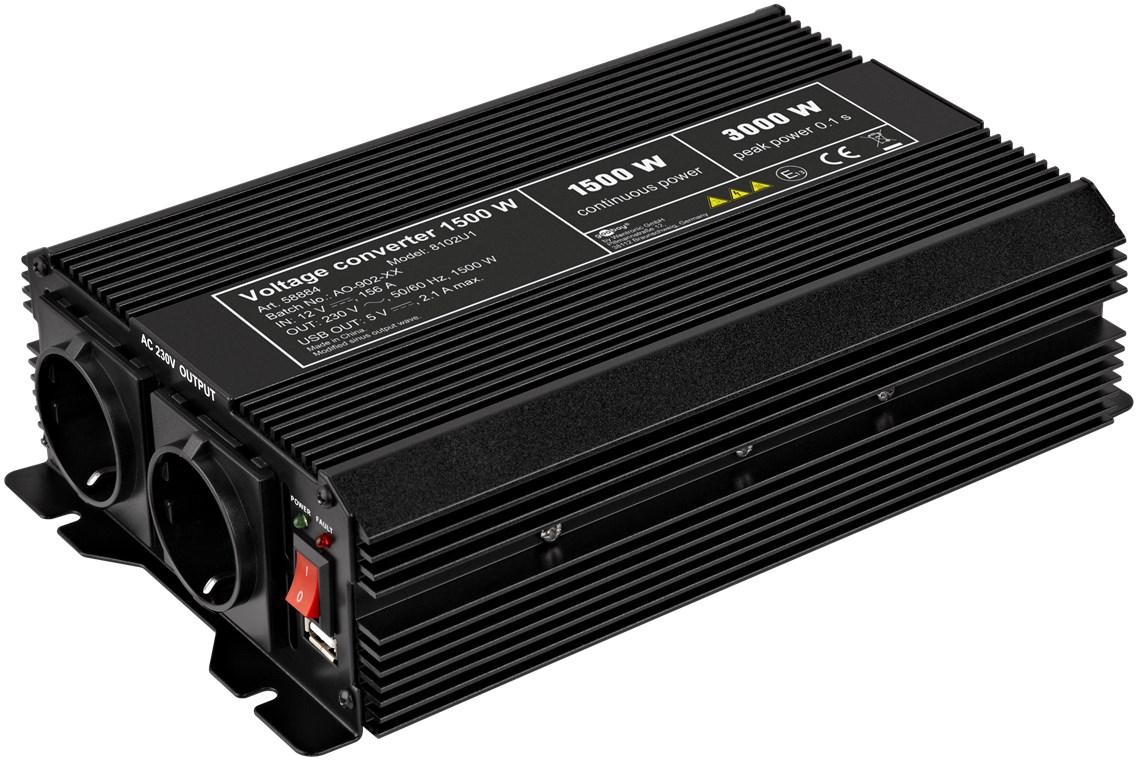 Convertisseur de Tension DC/AC (12V-230V / 1500W)