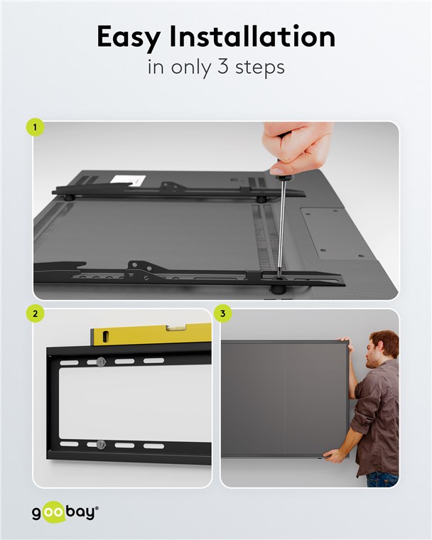 Basics Fixed Flat TV Wall Mount fits 12-Inch to 40-Inch TVs and VESA  200x200, Black