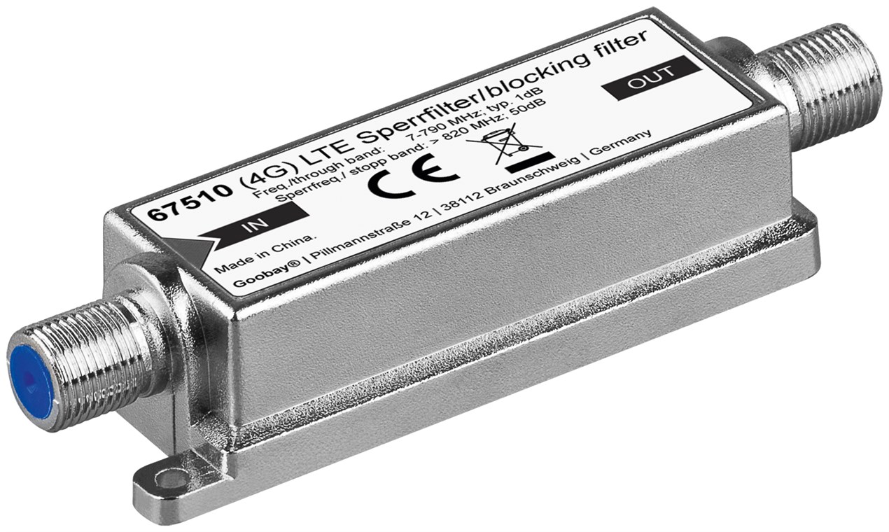 LTE/4G Sperrfilter, F-Buchse auf F-Buchse, Elektronik-Zubehör Großhändler  mit Top-Marken