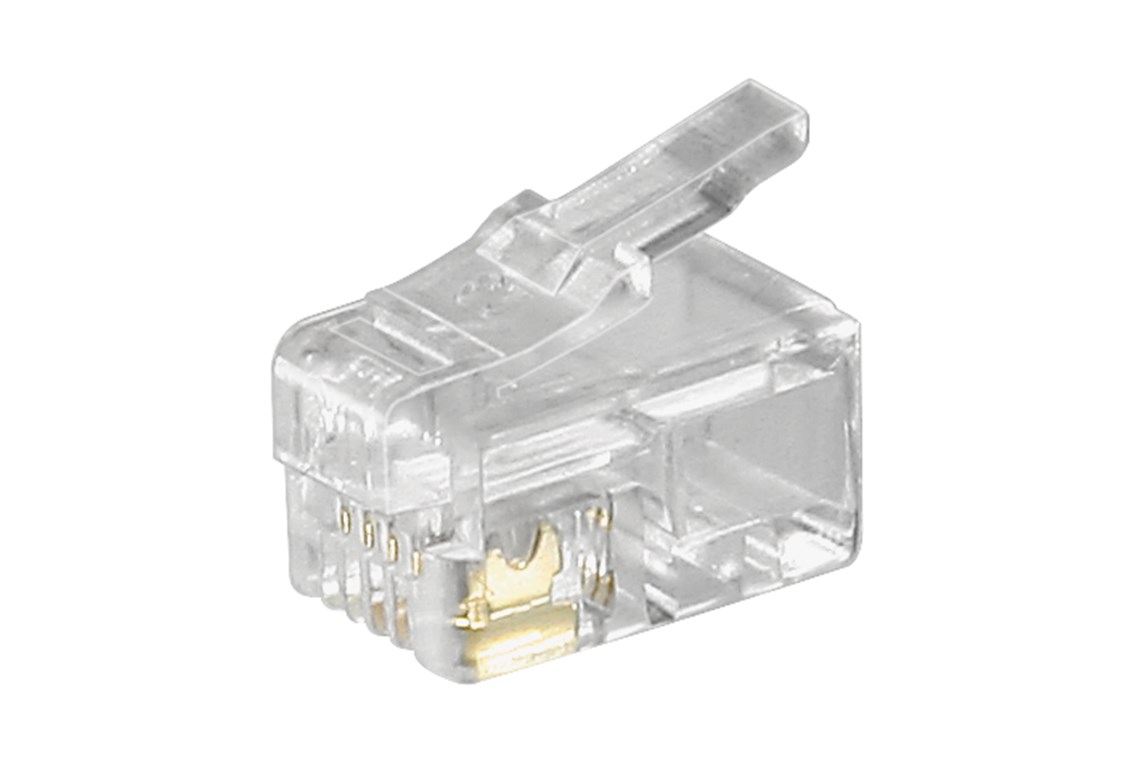 jeugd Raak verstrikt loyaliteit RJ10 Modular Plug for Flat Cables, 4-Pin | Wentronic