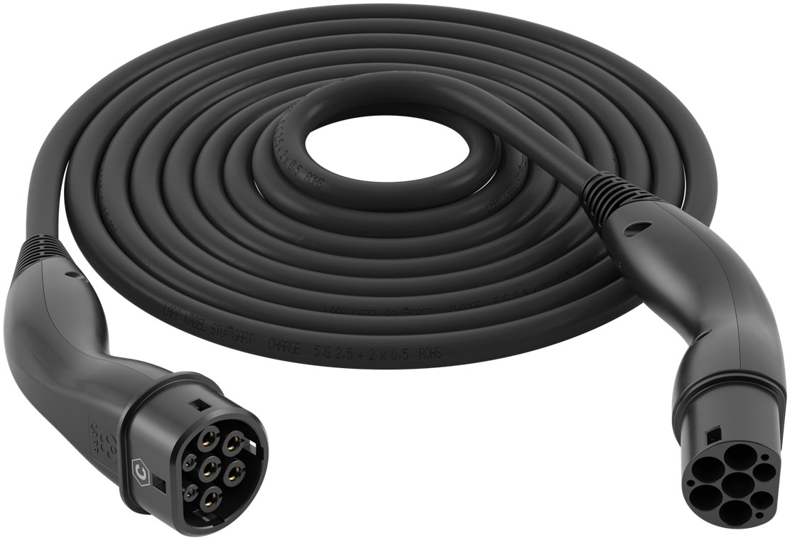 Helix charging cable type 2 (22 kW) 5m, black