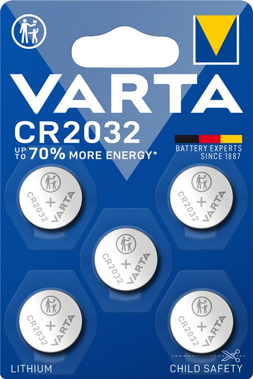 CR2032 (4022) Battery, 5 pcs. in blister