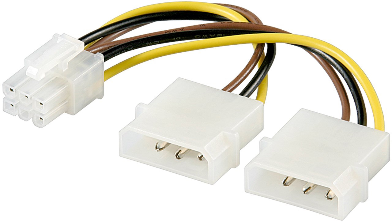 Goobay 93241 Power Cable/Adapter for PC Graphics Cards PCI-E to PCI Express 8-pin 0.15m Length