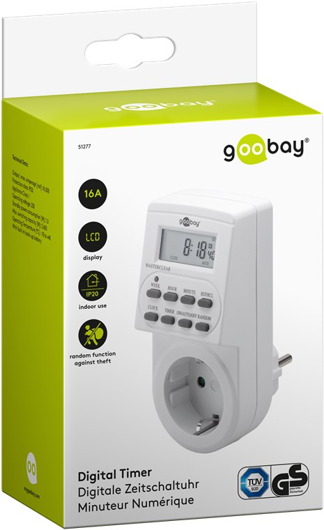 Digitale Zeitschaltuhr 230V 3600W - Goobay