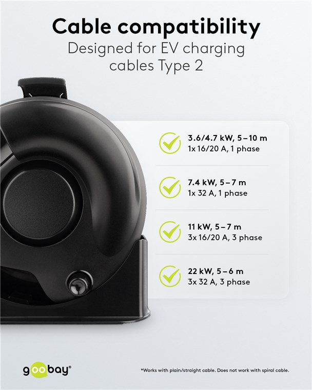 Cable Reel for EV Charging Cable Type 2