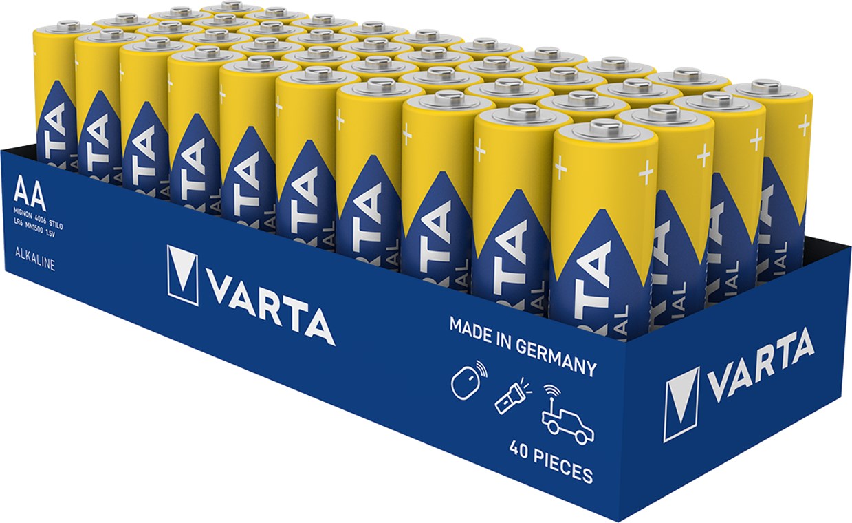 Varta Batterie Alkaline, Micro, AAA, LR03, 1.5V Longlife, Shrinkwrap (4 -Pack)