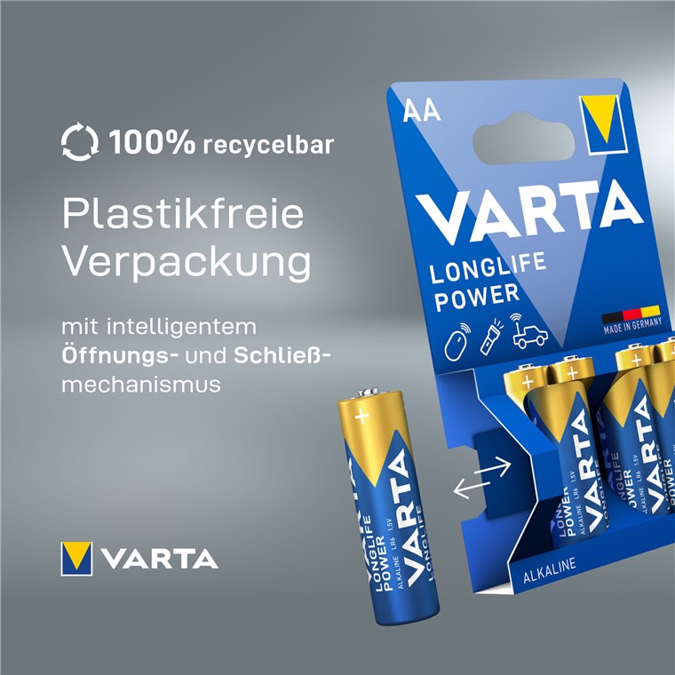 20 Stück AA-Batterien, LR6, 1,5 V, Alkaline Batterie Varta High