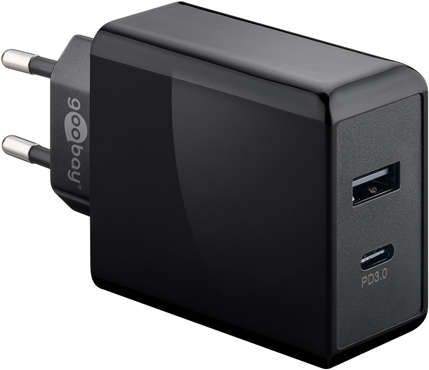 Wentronic Dualer USB Einbaucharger USB-A und USB-C mit