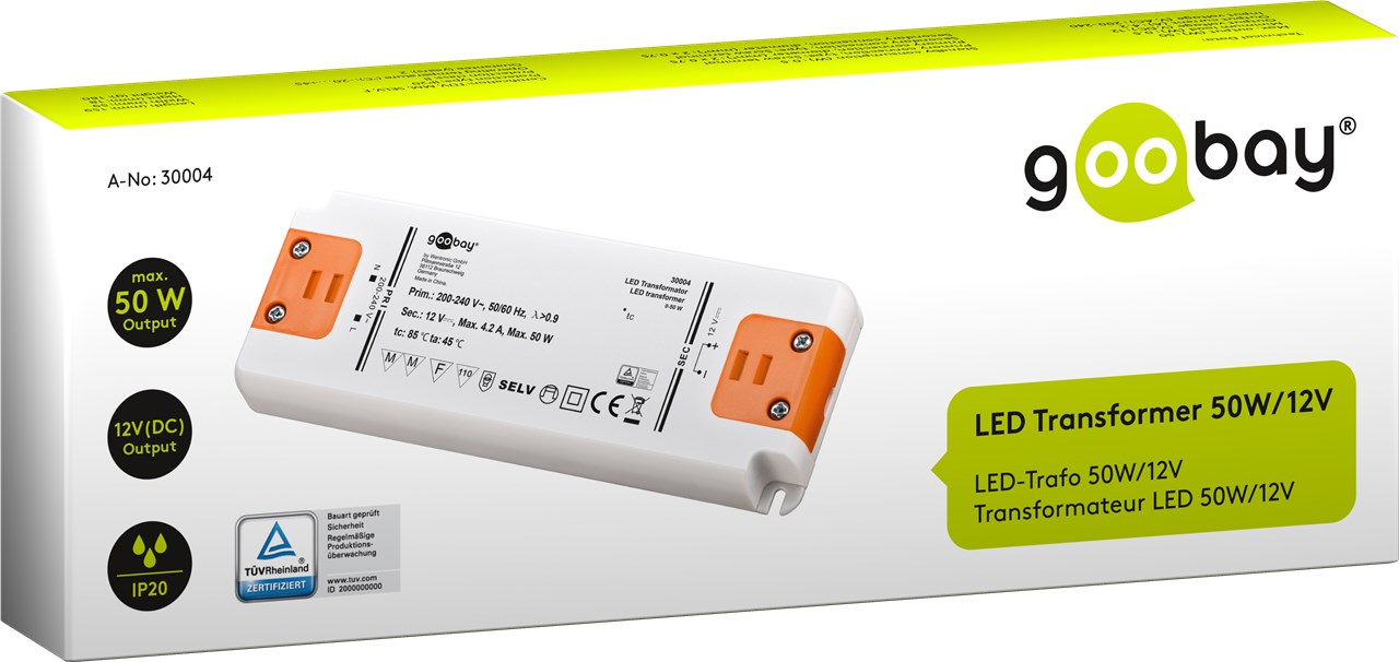 LED-transformator, 12 V DC 