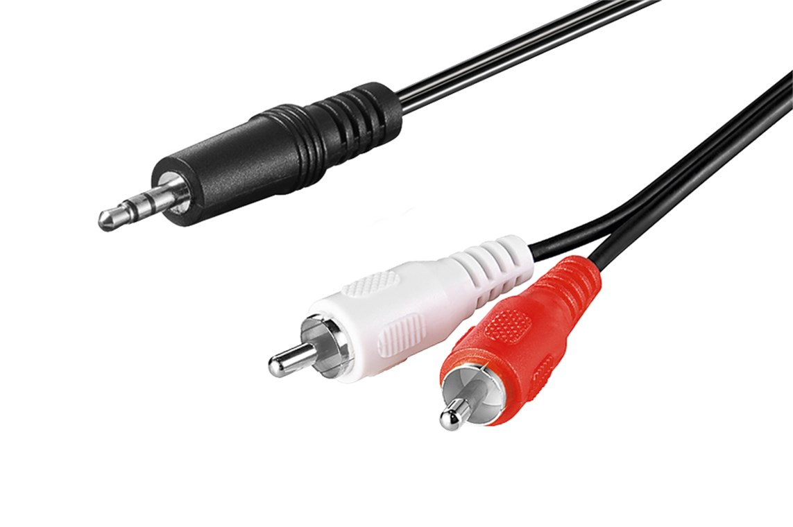 Cable Audio RCA Jack 3.5 mm salida auxiliar. Aux. macho Plug