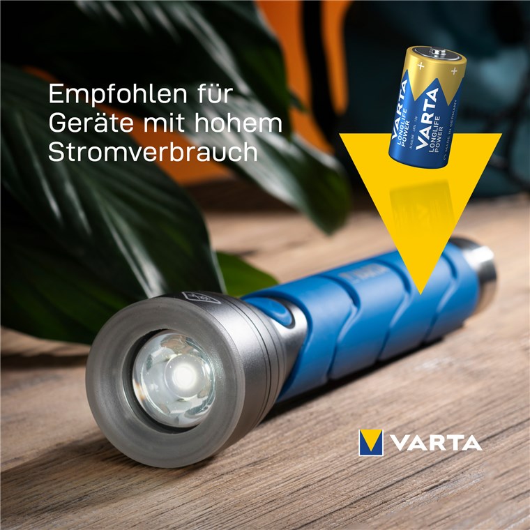 Varta Batterie Alkaline, Micro, AAA, LR03, 1.5V Longlife, Shrinkwrap (4 -Pack)