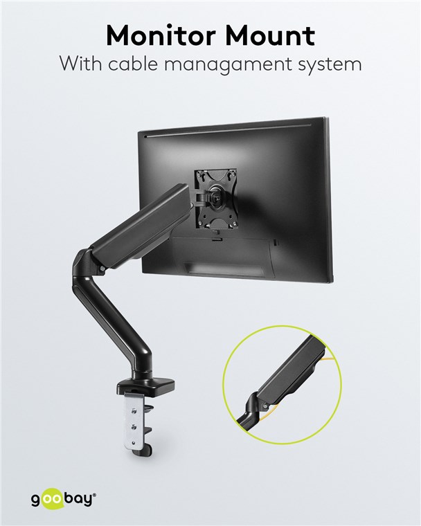 goobay Monitor-Halterung Fix 59394 schwarz für 2 Monitore