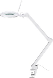 Lampe loupe sur pied Tejeda 6 blanc