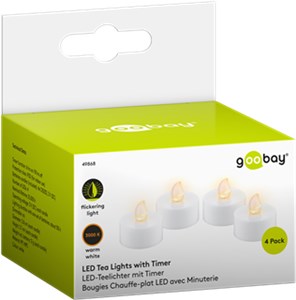 Set di 4 luci da tè a LED con timer 