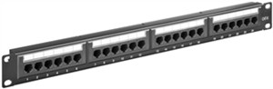 CAT 6 19-Zoll (48,3 cm) Patch Panel, 24 Port, (1 HE)