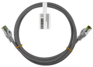 Cavo patch CAT 8.1 certificato GHMT, S/FTP (PiMF), grigio