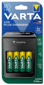 LCD Plug Charger+ (type 57687) incl. 4x AA 2100 mAh