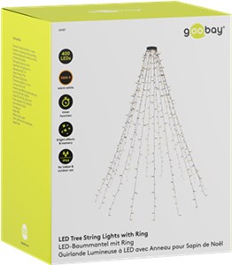 400 LED mantello di luci con anello per albero di Natale