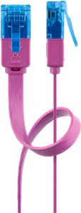 CAT 6A Flach-Patchkabel, U/UTP, magenta