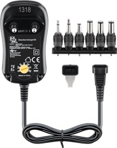 Universal-Netzteil (3 V - 12 V max. 12 W / 1,0 A)