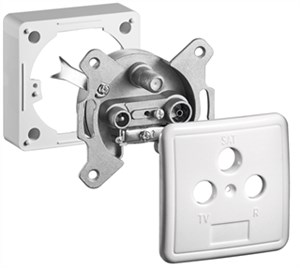 Goobay 67050 2 Holes Cover Plate for Antenna Wall Socket