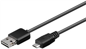 Cavo di ricarica e sincronizzazione EASY USB 2 m, nero