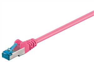 CAT 6A cavo patch, S/FTP (PiMF), magenta, 1 m