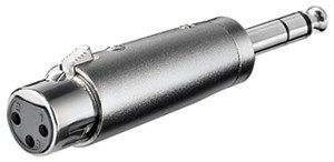 Adattatore XLR, AUX jack da 6,35 mm spina stereo a presa XLR