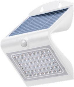 LED Solar Wall Light with Motion Sensor, 4 W, White