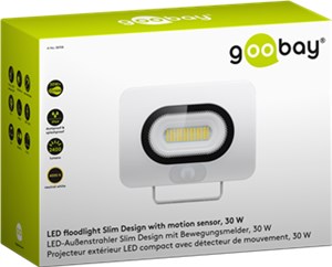 Faretto da esterno a LED, 30 W, Slim Design, con rilevatore di movimento Faretto da esterno a LED, 30 W, Slim Design, con rilevatore di movimento