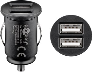 Doppio caricatore da auto USB (12 W)