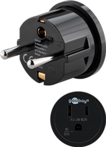 Netzadapter US/Japan, Schwarz