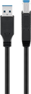 Câble USB 3.0 avec USB-B, noir 