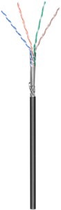 CAT 5e network cable, SF/UTP, black CAT 5e network cable, SF/UTP, black
