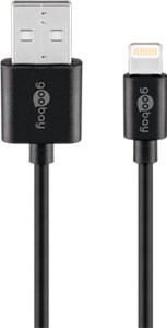 Câble de Charge et de Synchronisation Lightning USB, 0,5 m, noir